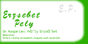 erzsebet pely business card